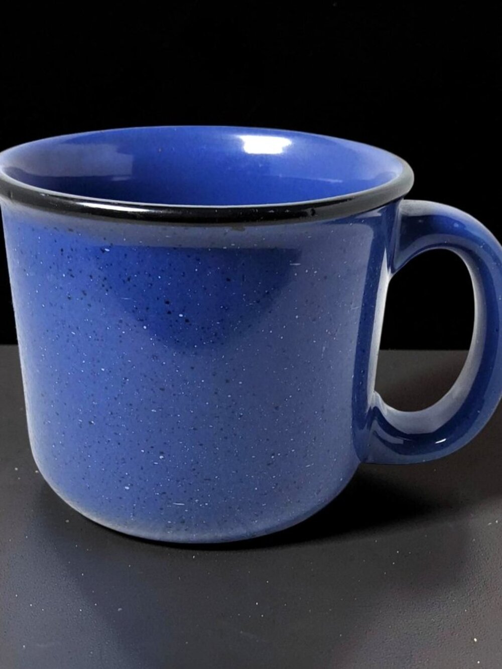 Marlboro Unlimited Blue Speckled Coffee Mug | Campfire Style Ceramic Cup | Vinta